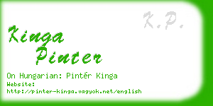 kinga pinter business card