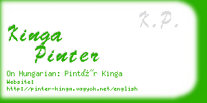 kinga pinter business card